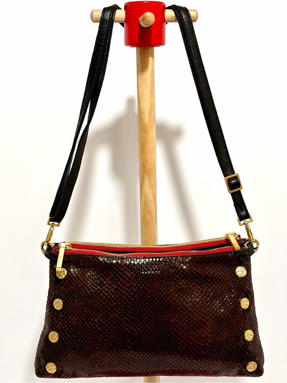 Hammitt Nathan 2pc Crossbody Bag In Painted Rattle With Hammered Brushed Gold
